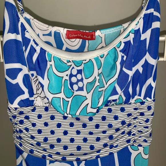 Blue Spaghetti Strap Tank Top - Picture 3 of 4